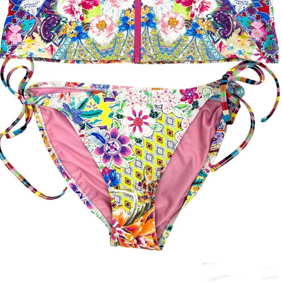 JOHNNY WAS Joy Surf Shirt Locita String Bikini Bottom Set NEW Size S - Picture 4 of 10